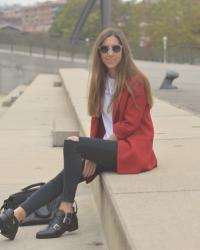 Wine red blazer