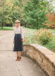 Denim Midi Skirt