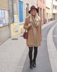 Camel and burgundy chic 