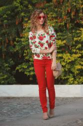 Rosas rojas inspiración Dolce & Gabbana