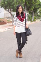 Pattern Mixing With Stripes and Buffalo Plaid