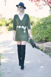 Sweater Dress and OTK Boots