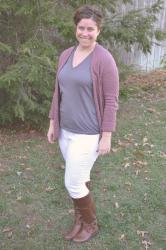 Mauve Sweater Pinned It and Did It + Link-Up