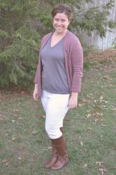 Mauve Sweater Pinned It and Did It + Link-Up