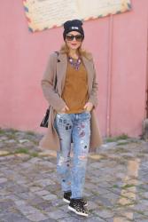 How to wear a camel boyfriend coat