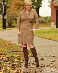 Sweater Dress & Suede Boots 