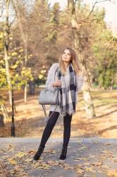 GRAY FUR OUTFIT | jesienna stylizacja w odcieniach szarości