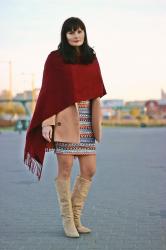 Marsala poncho