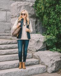 Quilted + Cable Knit