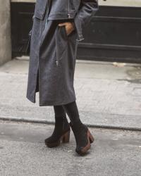 DENIM SHIRT & long coat