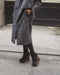 DENIM SHIRT & long coat