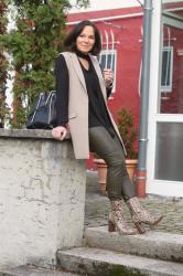 Stylish combination of several autumn trends