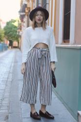 Striped culottes