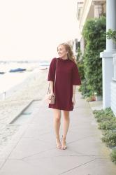 Oxblood Swing Dress