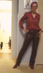 Boho Cognac and Wine - Leather Pants!