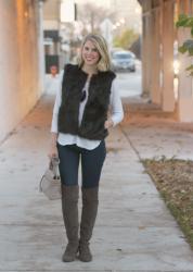 Fall Styled: Faux Fur Vest