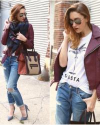 My Style Recipe: F21 Burgundy Leather Jacket, 3 Ways!