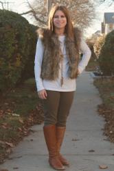 Brown Faux Fur Vest