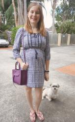 Finishing Frocktober: Boho Dress, Jeans and A Tee. Rebecca Minkoff Mini MAB Tote