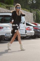 Silk dress and Isabel Marant boots