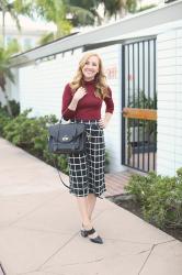 Grid Print Culottes