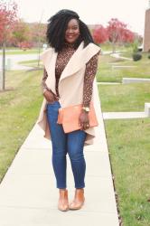 Leopard Turtleneck + Long Vest