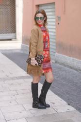 Yoins suedette coat, Lorenzo Mari boots