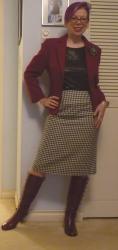 Seasonal Burgundy and Houndstooth, and the Angelinas