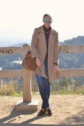 Barcelona views and a camel coat