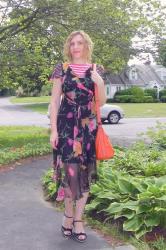 Floral Dress & Striped Tee