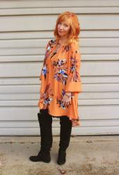 Print Tunic Dress & OTK Boots: Stealth Pounds