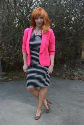 Pink Blazer & Striped Dress: Here’s Something Different