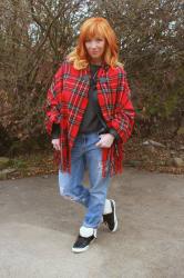 Plaid Wrap & Fur Lined Sneakers: Of Christmas Trees & Bras