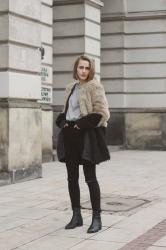 Two tone faux fur