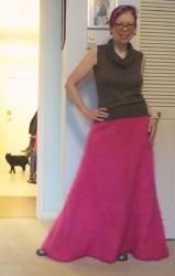 Muppet Mohair Skirt Two Ways: Casual Brunch and Christmas Carol