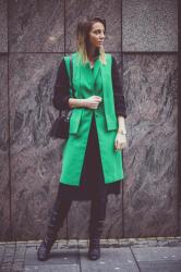 GREEN VEST COAT