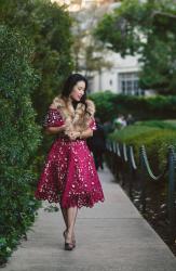 Wine Red Holiday Dress