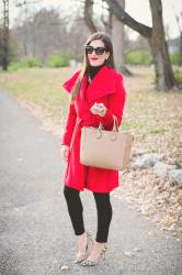 Red Wrap Coat