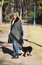 Faux Fur Poncho