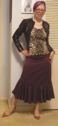 Reverse Mullet Skirt, Plus Leopard and Leather