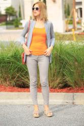 Orange gray color combo