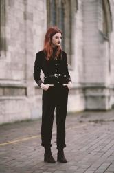 Black Velvet Jumpsuit