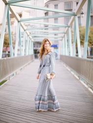 BOHO LONG DRESS AND MINI BAG