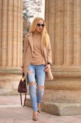 Camel and Burgundy