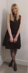 Outfit: LBD and Spotty Dotty Tights