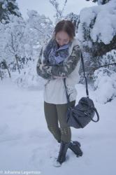 Blogmas Day 13, Fur Vest With Olive Leggings