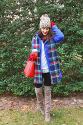 All bundled up featuring Macys & Fossil