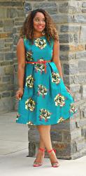 Green Florals: One Dress Styled 3 Ways-Part I 