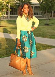 Green Florals: One Dress Styled 3 Ways-Part II