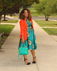 Green Florals: One Dress Styled 3 Ways-Part III